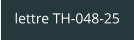 lettre TH-048-25